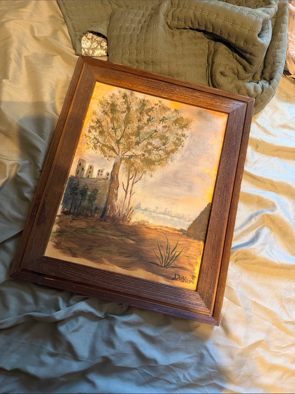 Wooden framed original painting by me on canvas